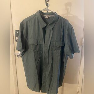Green Button-Up Shirt
